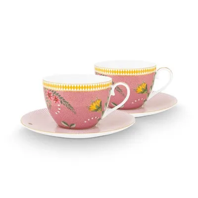 Set 2 cești cu farfurioare, Pip Studio, colecția La Majorelle