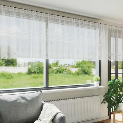vidaXL Cortină din Dantelă Alb 750 x 100 cm Poliester