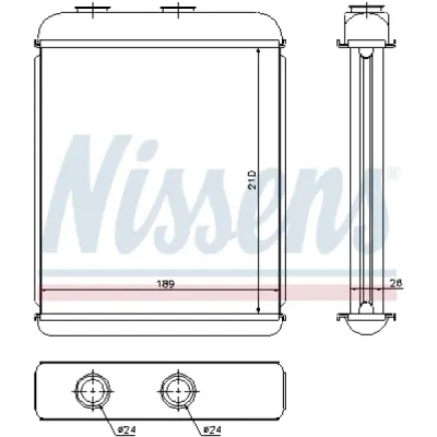 Schimbator caldura, incalzire habitaclu NISSENS 72662