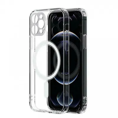 Husa MagSafe pentru Apple iPhone 13, OEM, Clear Mag with Camera Protection, Transparenta