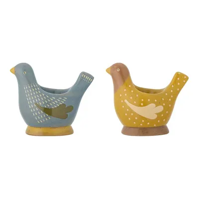 Suporturi de ouă 2 buc. din gresie ceramică Birdy – Bloomingville