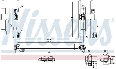 Radiator aer conditionat AC cu uscator potrivit FORD FOCUS III 1.0 02.12
