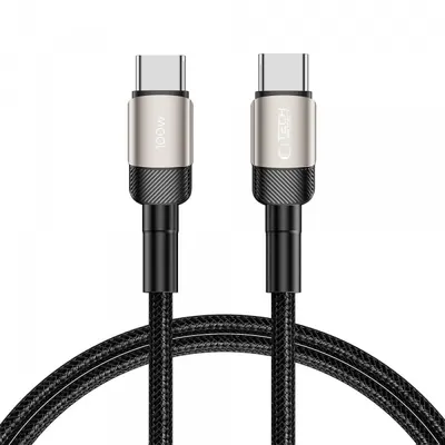 Cablu Date si Incarcare USB-C - USB-C Tech-Protect Ultraboost EVO, 100W, 1m, Argintiu