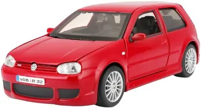 Mașinuță metalică Maisto Special Edition – Volkswagen Golf R32, 1:24, roșie