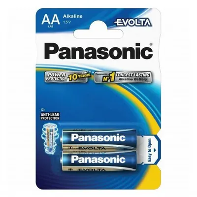Baterii AA R6, blister 2 Buc. Panasonic Evolta