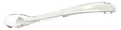 Lingură de silicon Babyono - Baby smile, alb