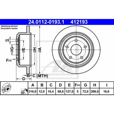 Disc frana ATE 24.0112-0193.1