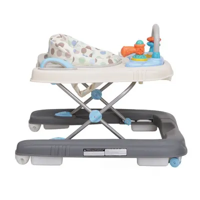 Premergator copii 2in1 Cangaroo Dotty Albastru cu inaltime reglabila,roti pivotante,husa detasabila,panou cu muzica si jucarii