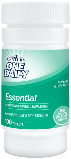 One Daily Essential Multivitamin, 100 tablete, 21st Century
