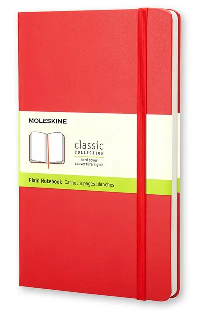 Agenda cu coperti tari Moleskine Classic – Rosie, file albe