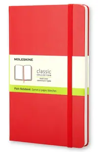 Agenda cu coperti tari Moleskine Classic – Rosie, file albe