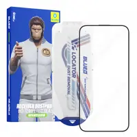 Folie de protectie Ecran Blueo Anti-Dust HD Applicator Pro pentru Apple iPhone 16 Pro, Sticla Securizata, Full Glue, Neagra
