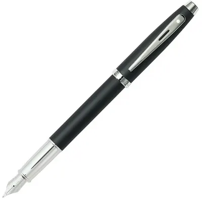 Stilou Sheaffer 100 - Matte Nickel Cap and Barrel Black
