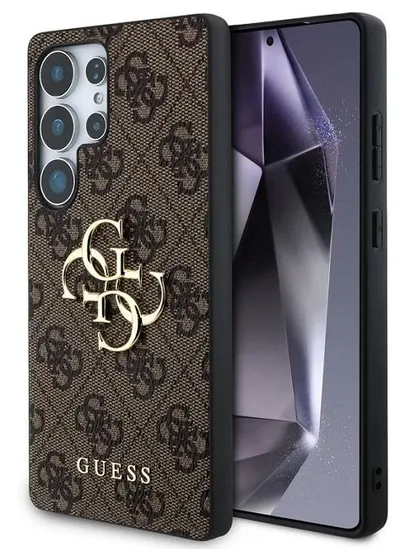 Husă Guess - Metal Logo, Galaxy S25 Ultra, maro
