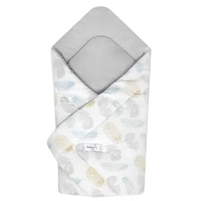 Paturica de infasat nou-nascut Baby Feathers 80x80 cm