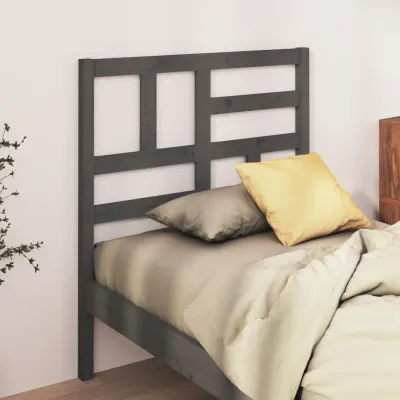 vidaXL Tăblie de pat, gri, 96x4x104 cm, lemn masiv de pin