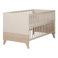 Pătuț bej cu înălțime reglabilă 70x140 cm Sidney – Roba