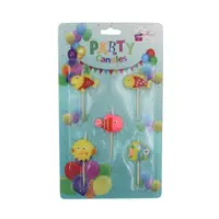 Set 5 lumânări party peștișori multicolori