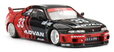 Model de colecție Mini GT Modern: Automobile - Nissan Skyline GT-R (R33) Kaido Works ADVAN