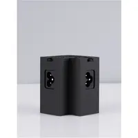 LINEAR Nisipiu Negru Aluminiu Plane right-angle connection for two lamps IP20