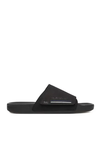 Slapi barbati negru - piele naturala - model RAPID-02