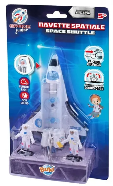 Jucărie metalică Buki Space Junior - Navă spațială, 15 cm