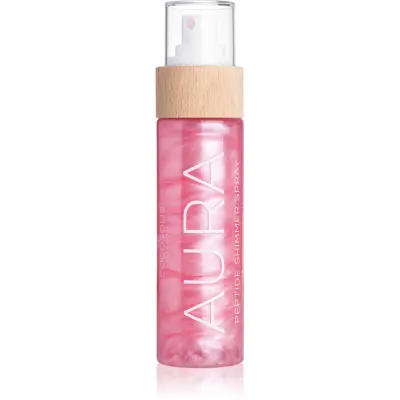 COCOSOLIS AURA Peptide Shimmer Spray spray hidratant cu efect iluminator cu parfum Strawberry Cheesecake 100 ml
