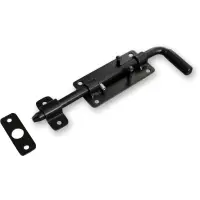 Zavor pentru porti mici si foi de usa, lungime 42 cm, inchiere reglabila, negru