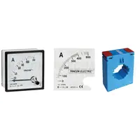 Pachet Complet Masurare Curent 1000A AC Clasa 0.5: Ampermetru Analogic 72x72mm ACAM72-5, Scala SCALES-AC72-1000 si Transformator Curent AV601000SH