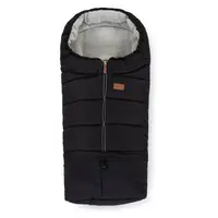 Sac de iarna, Petite&Mars, Jibot, Pentru carucior, landou sau scaun auto, 100x48 cm, Impermeabil, Cu elemente reflectorizante, Extensibil, 3 in 1, Black
