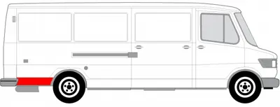 Segment reparatie aripa spate dreapta in fata roata model lung MERCEDES T1 T2 601, 602 intre 1977-1996