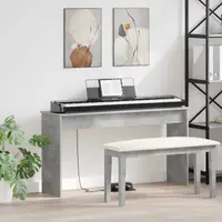 vidaXL Suport pentru keyboard Gri din beton 120 x 32 x 64 cm