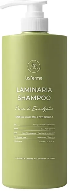 Laferme Laminaria Șampon pentru păr gras Pine & Eucalyptus, 1000 ml