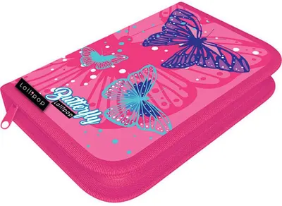 Penar Lizzy Card Pink Butterfly - cu 1 fermoar