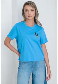 Tricou lejer de bumbac organic - Turcoaz