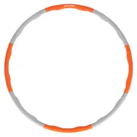 Cerc Hula Hop pliabil Spokey 95 cm cu inserții de masaj, Gri/Portocaliu