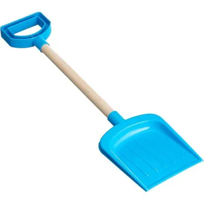 Lopata mare 52 cm, cu coada din lemn, pentru joaca in nisip, culori asortate