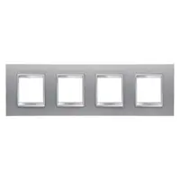 Placa ornament CProiector HORUS LUX international - IN PAINTED TECHNOPOLYMER - 2+2+2+2 modul HORIZONTAL - TITANIUM - CProiector HORUS