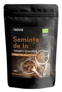 Seminte de in zdrobite ecologice, 250g, Niavis