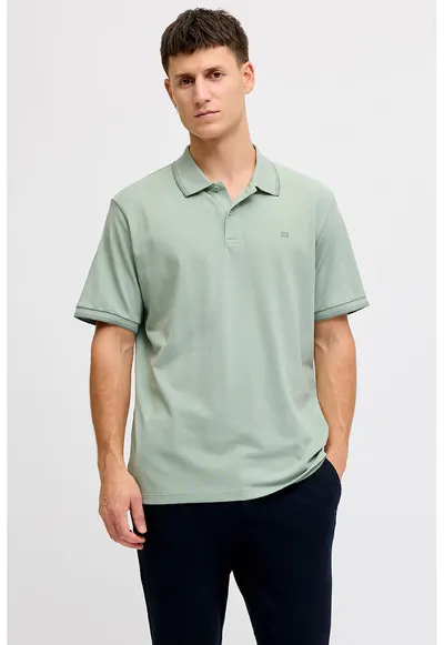 Tricou polo regular fit - Verde pal
