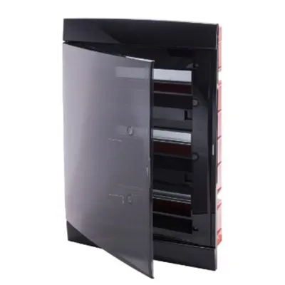 Tablou modular incastrat - PRE-ARRANGED FOR HOUSING TERMINAL BLOCKS - 330X493X28 - TONER BLACK - 36 + 3 (12x3) module