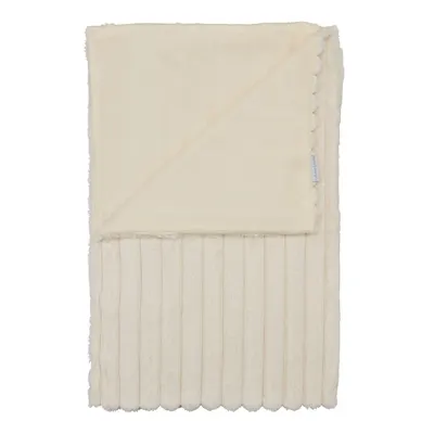 Pătură crem din micropluș/cocolino 130x170 cm Cosy Ribbed – Catherine Lansfield
