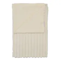 Pătură crem din micropluș/cocolino 130x170 cm Cosy Ribbed – Catherine Lansfield