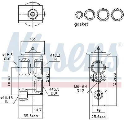 Supapa expansiune clima potrivit HONDA CIVIC VIII, CR-V III 1.3H 1.8 2.4 09.05