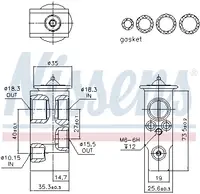 Supapa expansiune clima potrivit HONDA CIVIC VIII, CR-V III 1.3H 1.8 2.4 09.05-