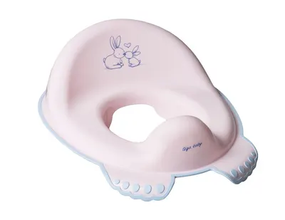 Reductor toaleta anti-derapant Little Bunnies roz