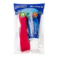 Set pentru Calatorie Banat: Mini Periuta de Dinti si Pasta de Dinti, cu Peri Medii, 15 ml