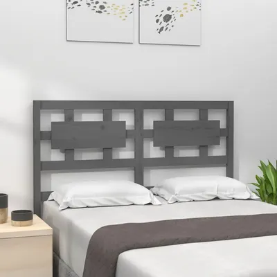vidaXL Tăblie de pat, gri, 185,5x4x100 cm, lemn masiv de pin