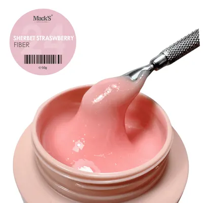 Fiber Sherbet Straswberry 24 /50g Macks - FB-SHRY23-50