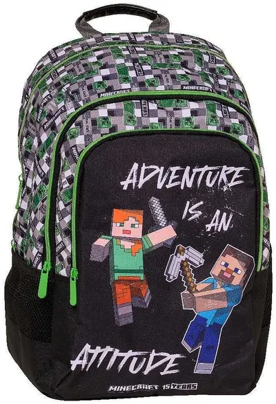 Ghiozdan școlar Graffiti Mincraft - Cu penar